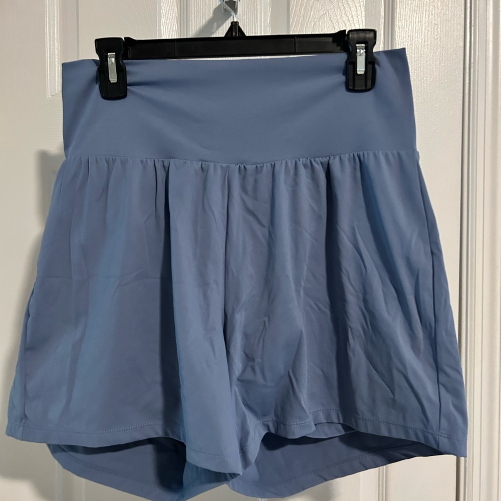 Halara Blue Shorts with built in undershort